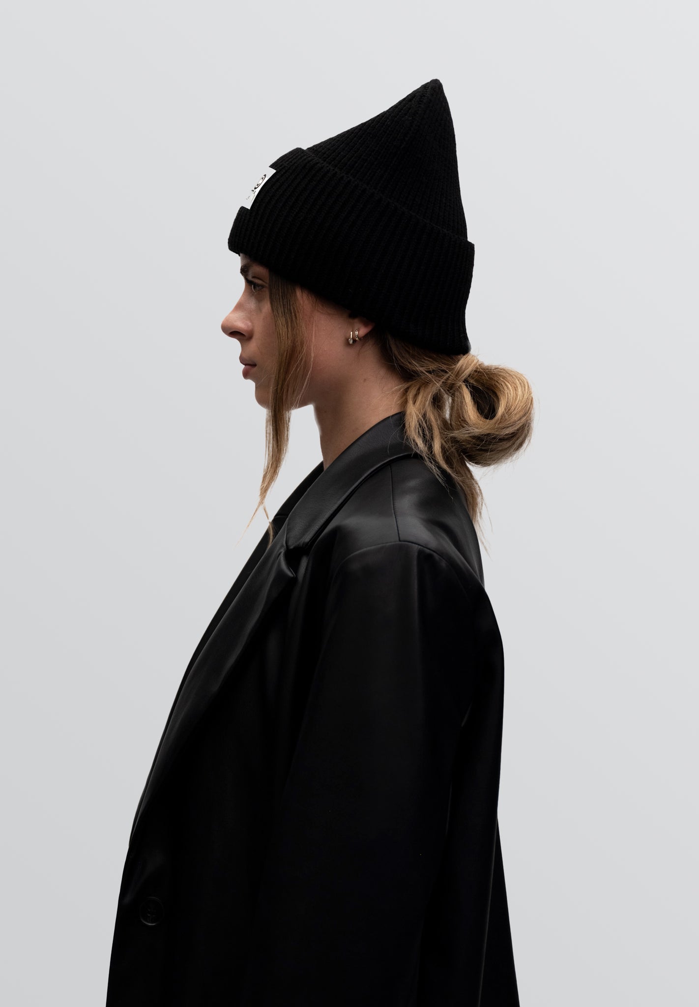 Classic Beanie Schwarz Oversized