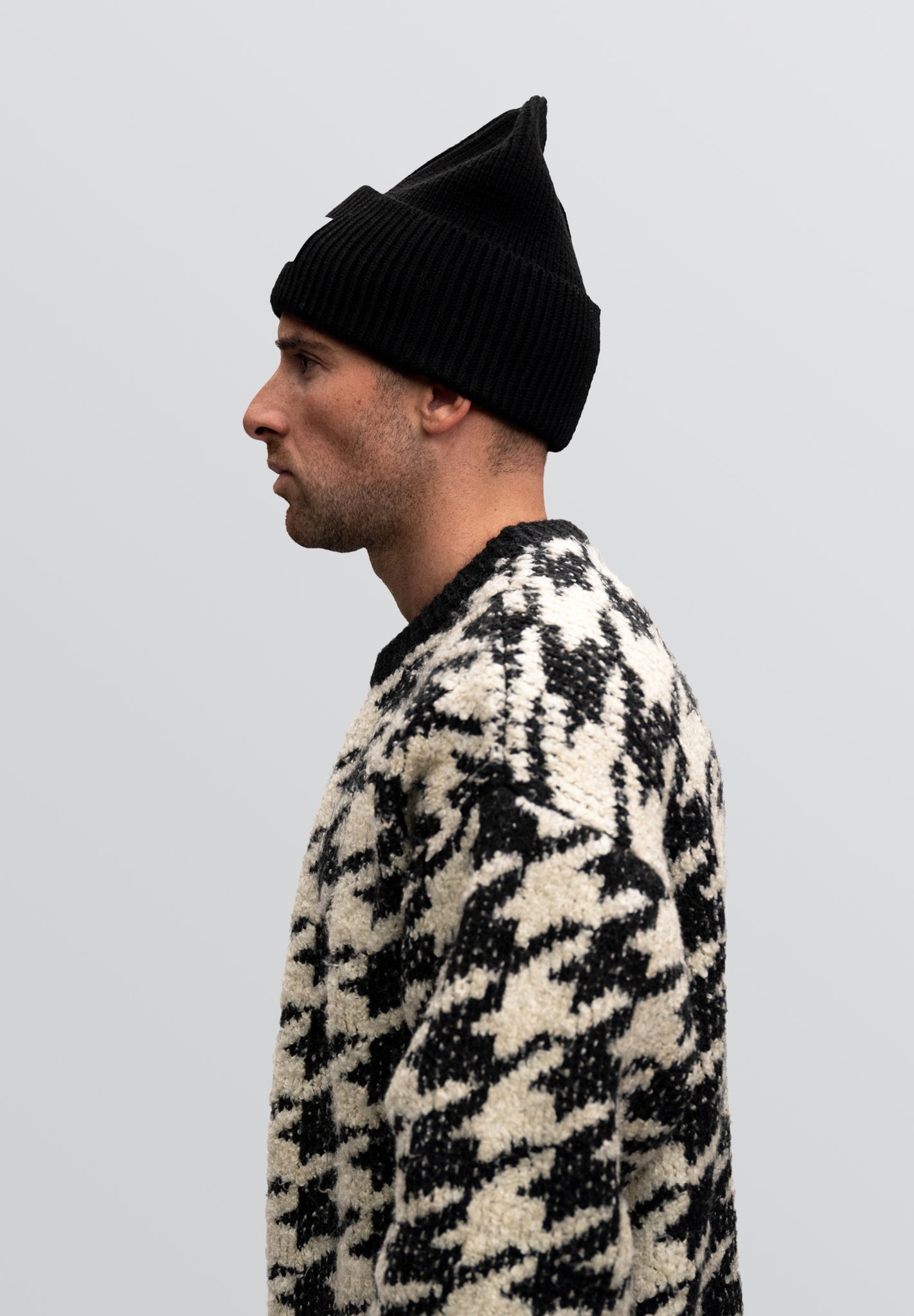 Classic Beanie Schwarz Oversized