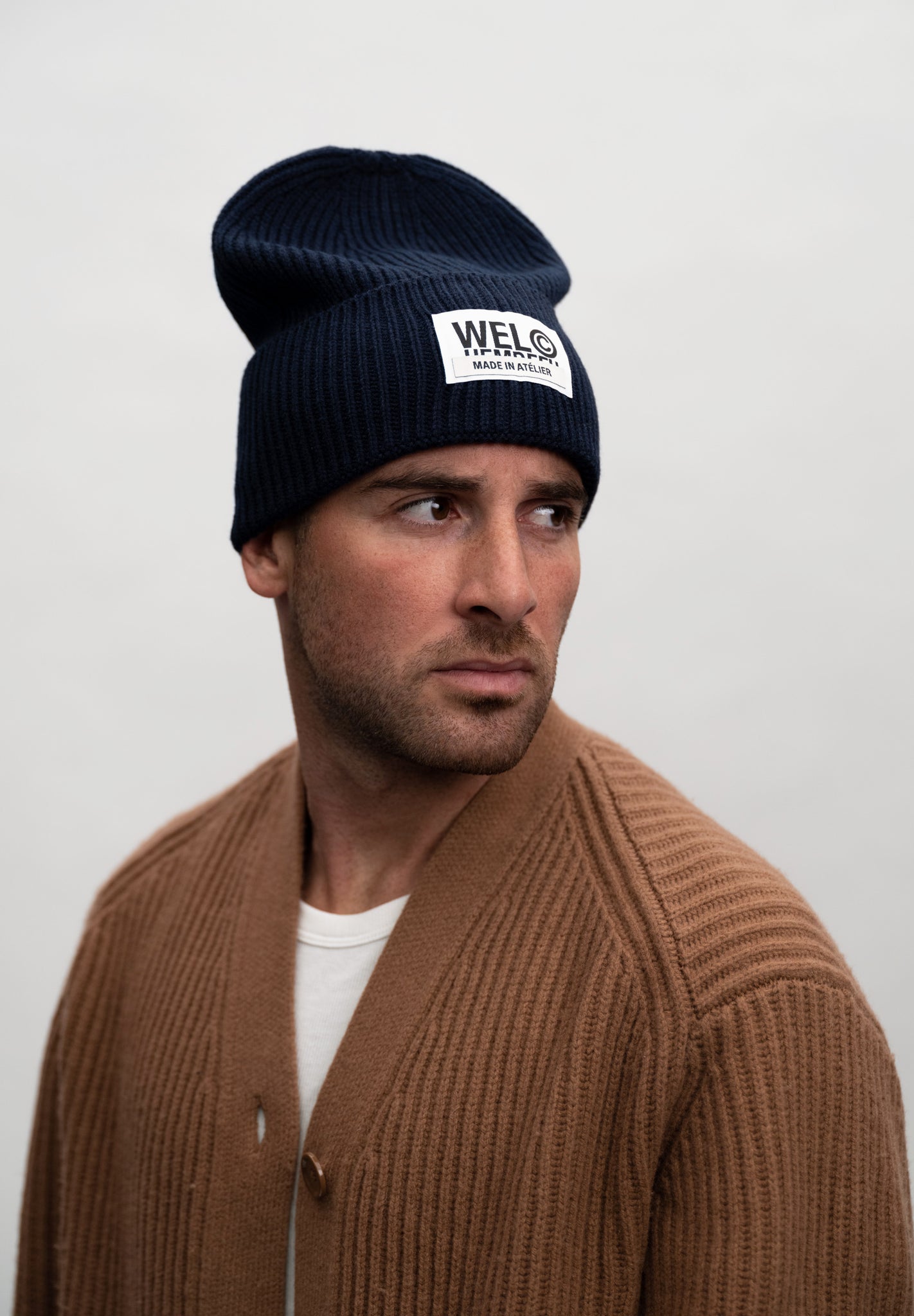 Classic Beanie Dunkel Blau Oversized