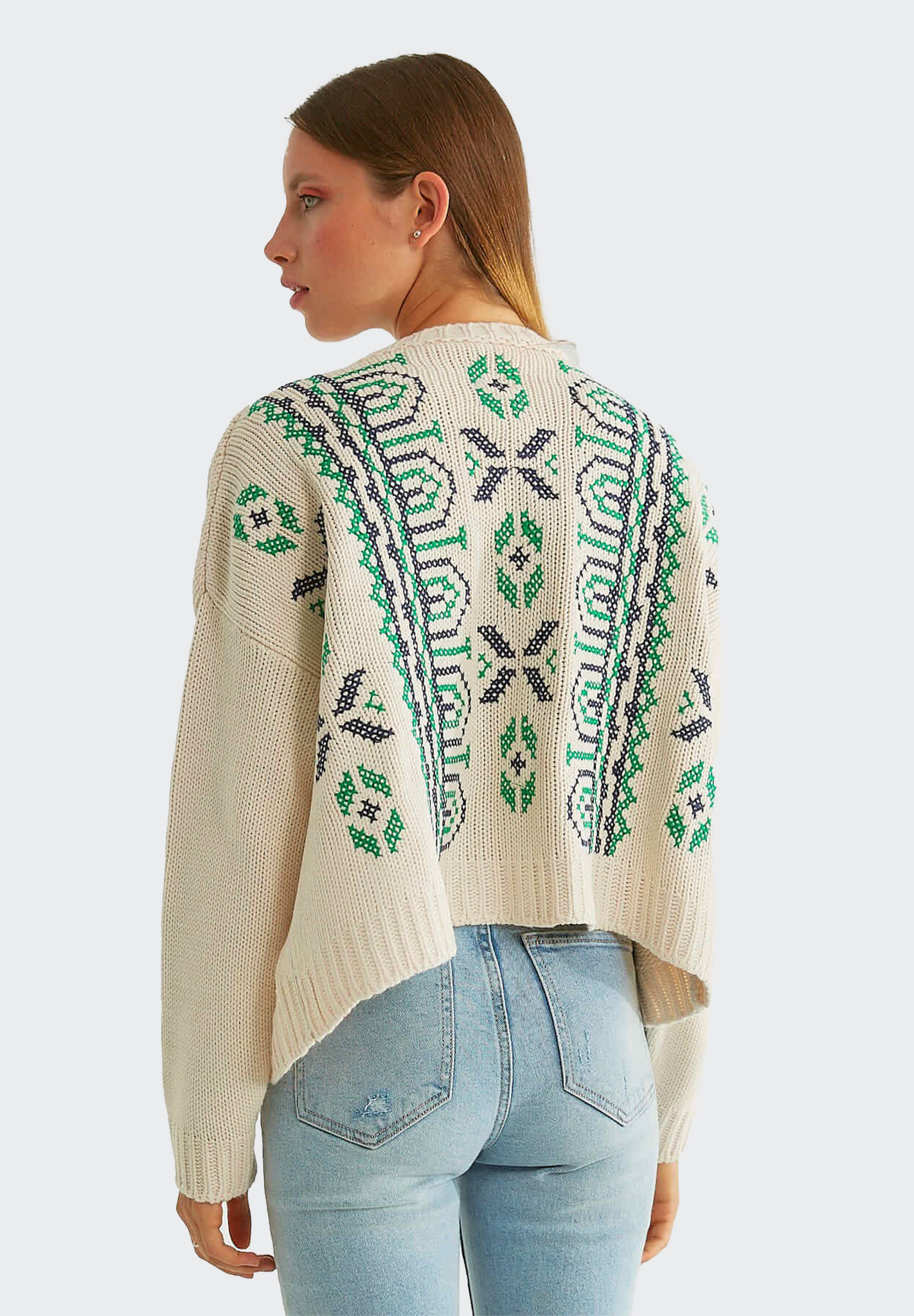 Strickpullover mit Mosaikmuster